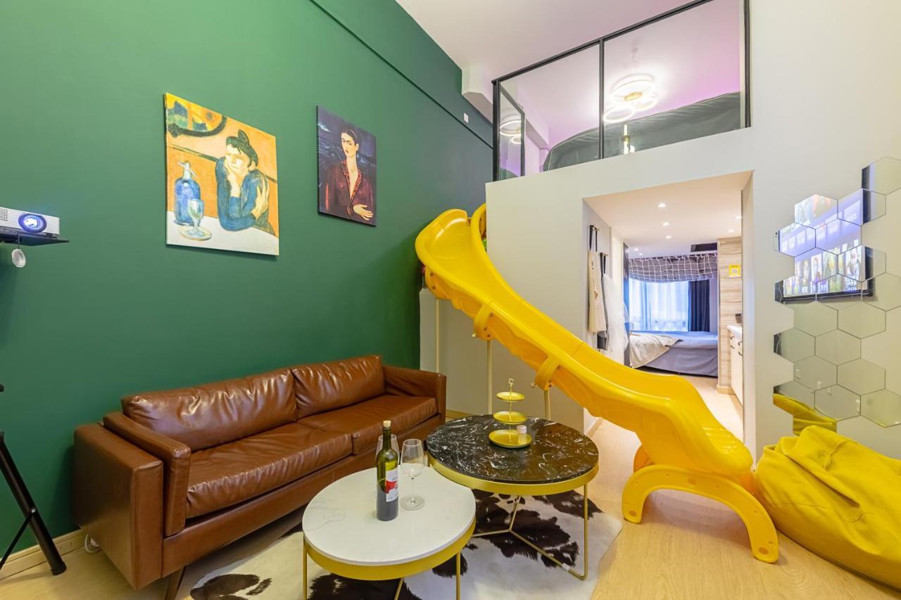 Loft Apartment With Slide Hammock With Movie Viewing Hangzhou Eksteriør billede