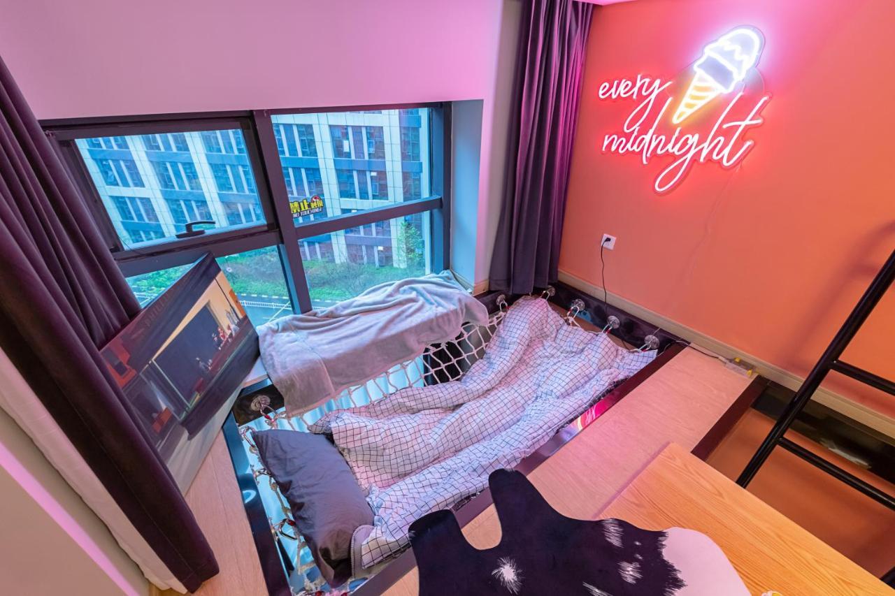 Loft Apartment With Slide Hammock With Movie Viewing Hangzhou Eksteriør billede