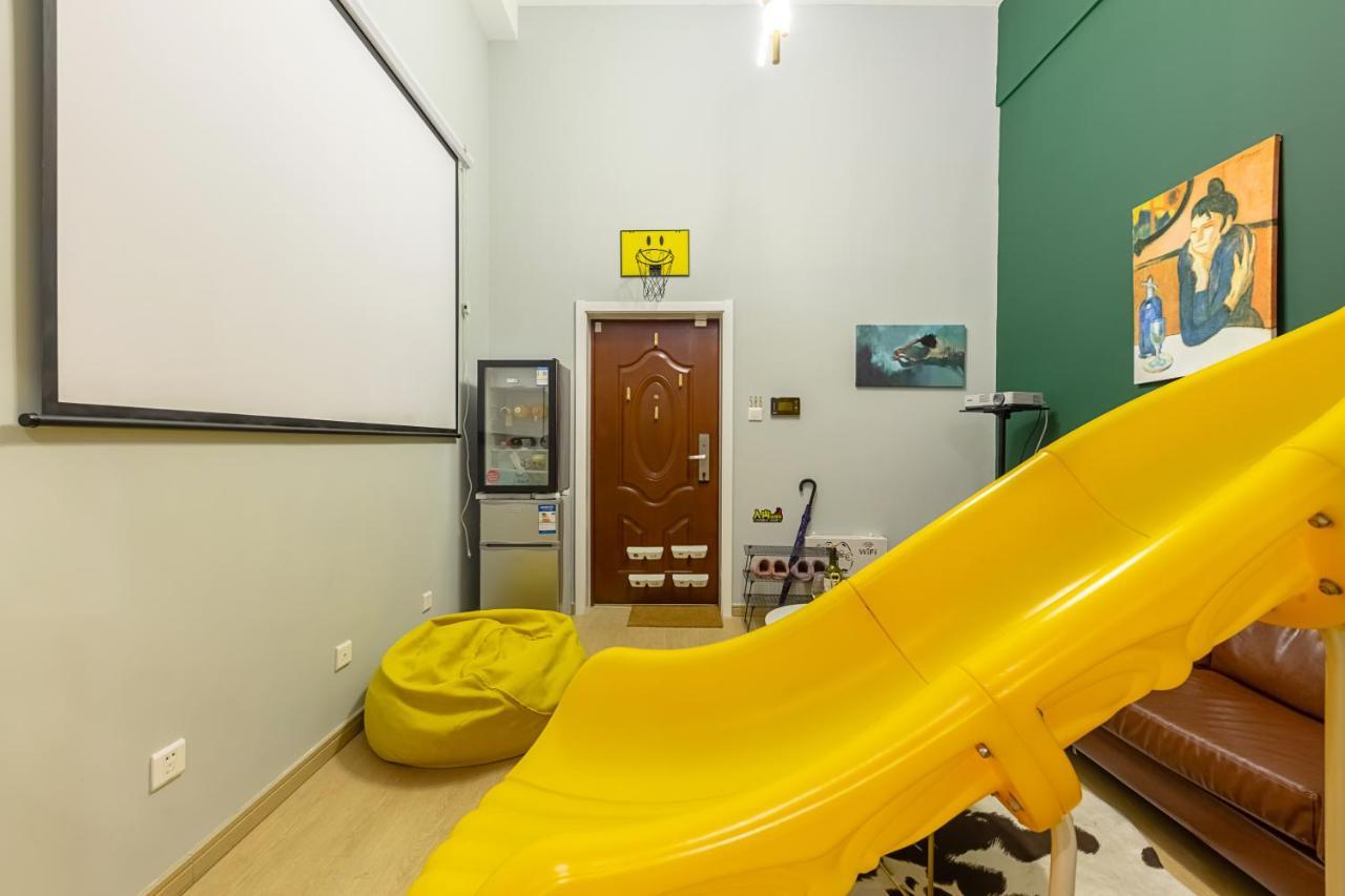 Loft Apartment With Slide Hammock With Movie Viewing Hangzhou Eksteriør billede