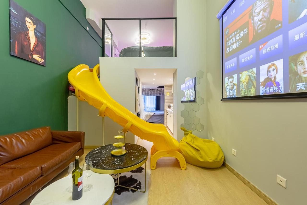 Loft Apartment With Slide Hammock With Movie Viewing Hangzhou Eksteriør billede